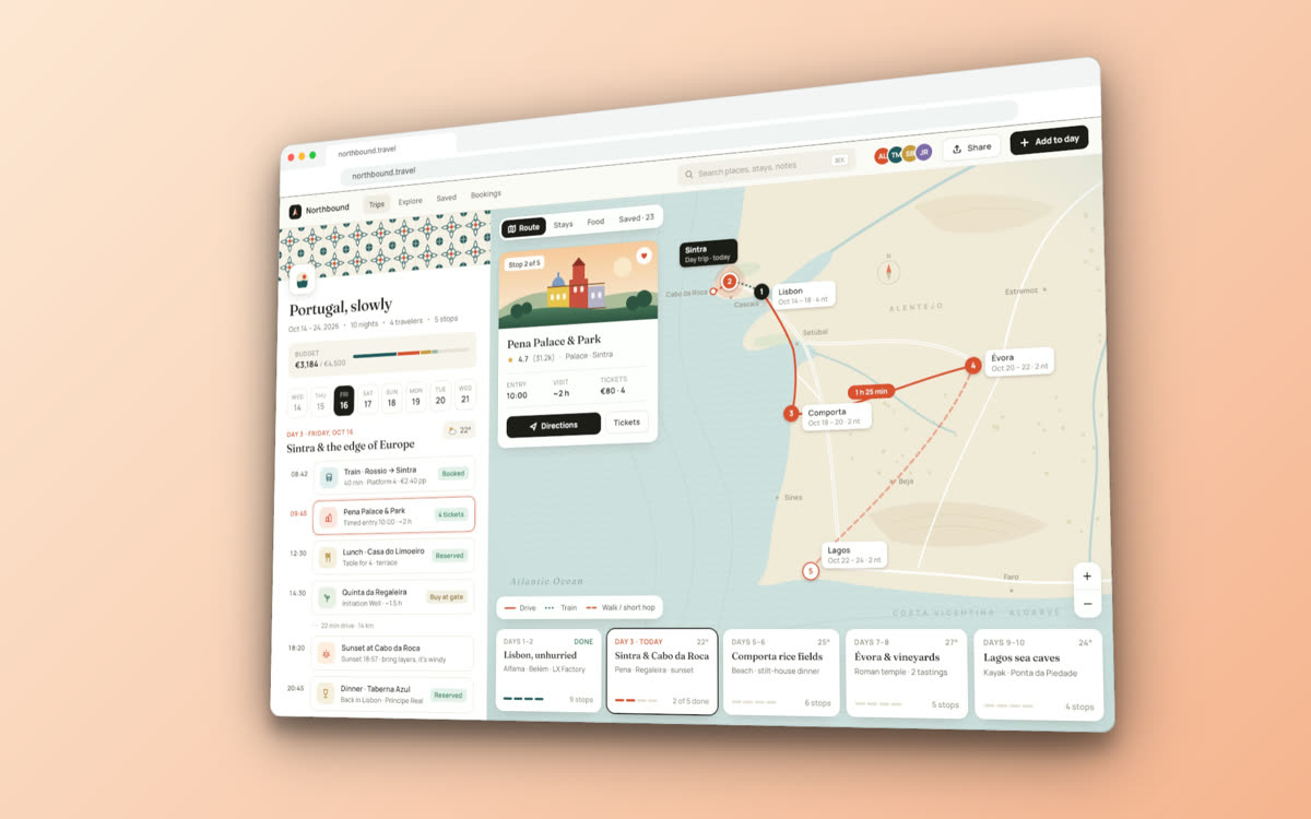 A browser window tilted in perspective