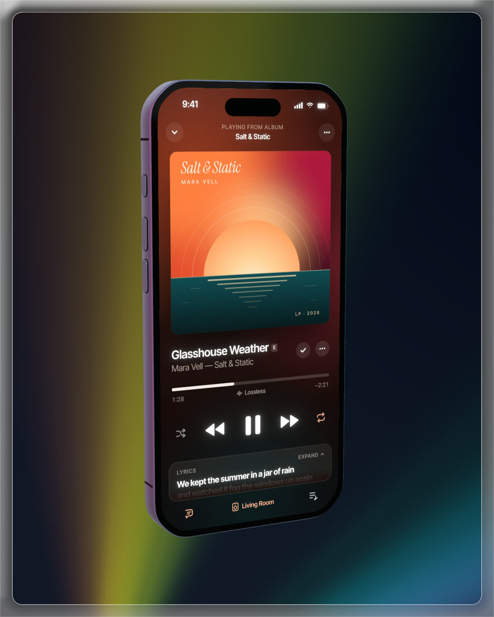 Liquid glass · iPhone · 3D